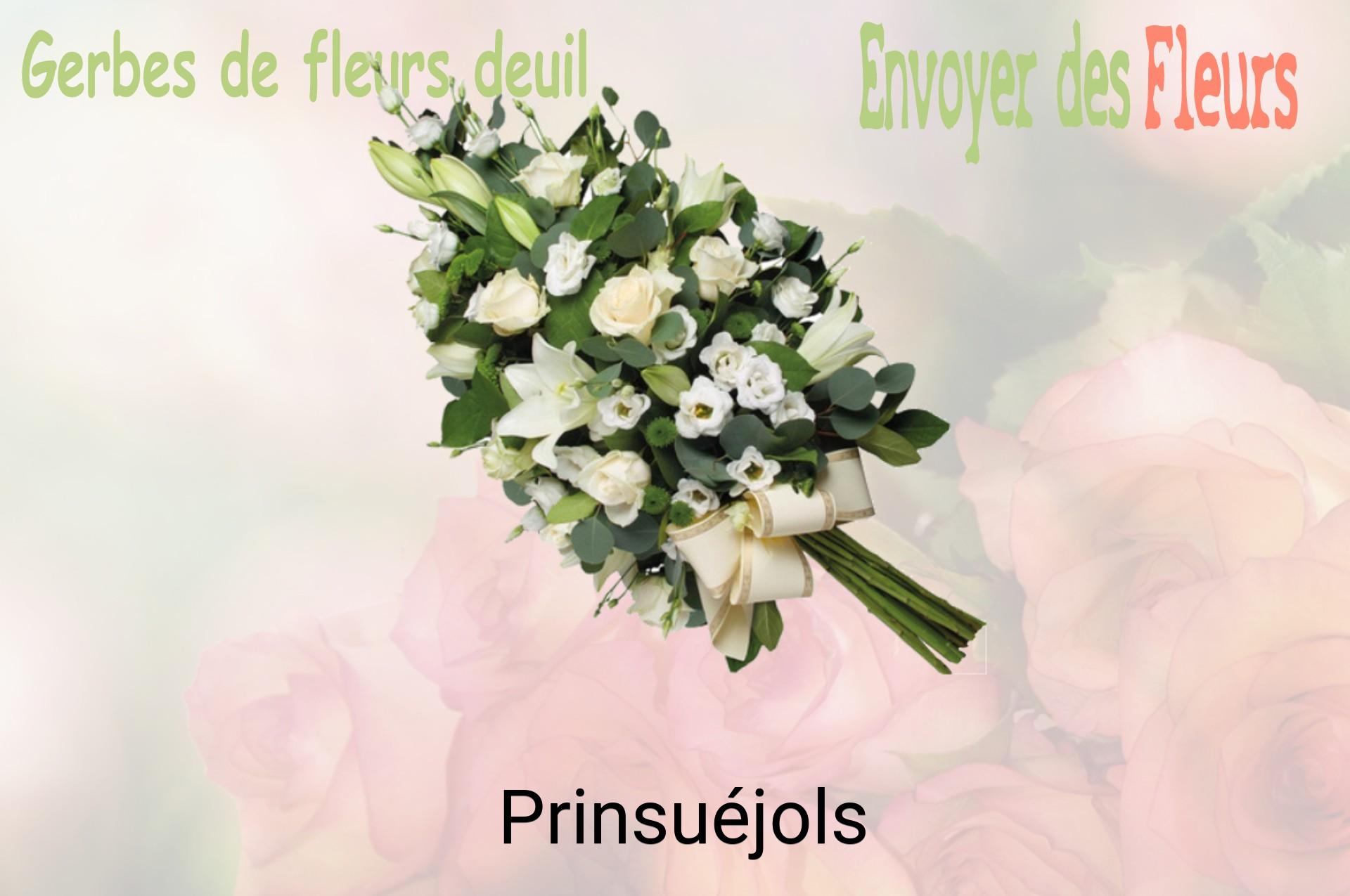Gerbe de fleurs de deuil livrée à Prinsuéjols